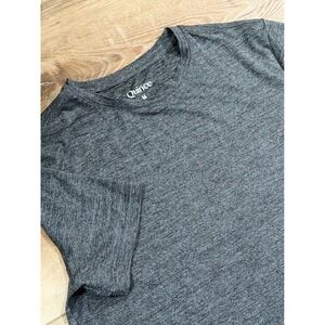 Quince Mens Recycled Performance Tee Charcoal Gray Heather Short Sleeve Size M